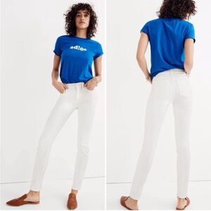 Madewell  9" High-Rise Skinny Jeans in Pure White Size 26